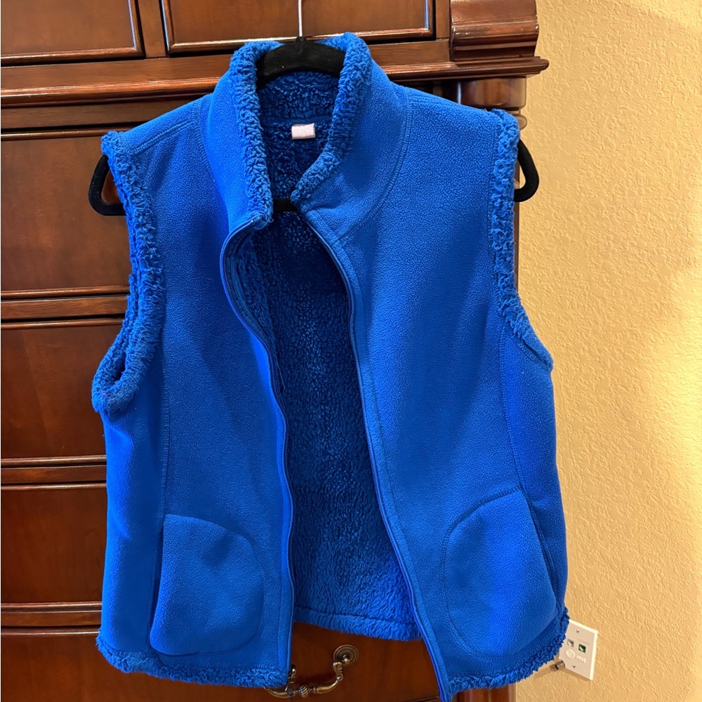 Laura Scott Royal Blue Fleece Outerwear